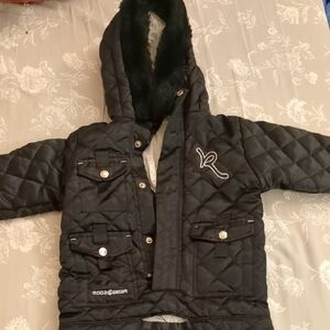 Rocawear Kids Black Quilted Puffer Jacket